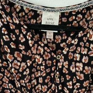 Knox rose midi floral dress black size S